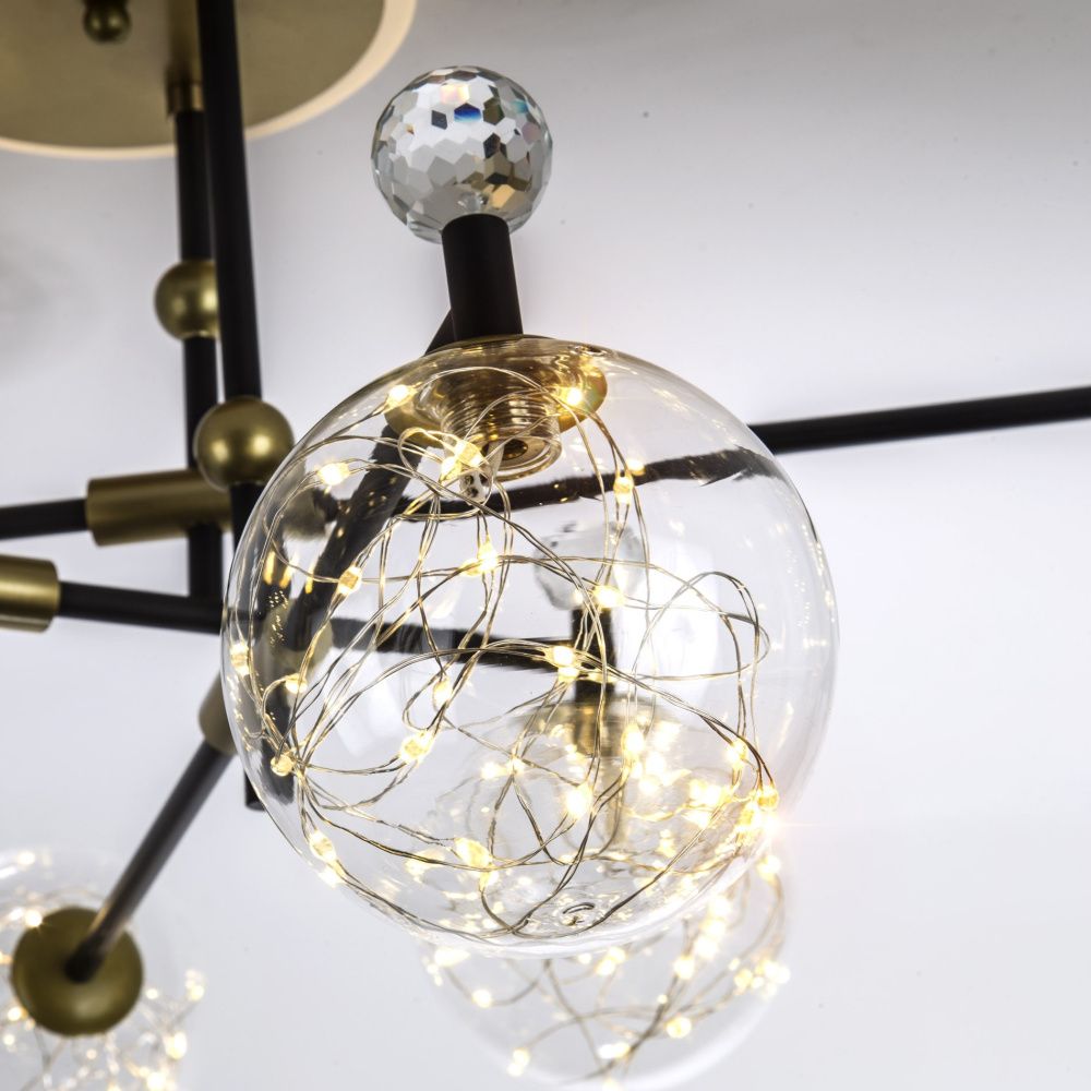 Светильник 75*75*40 см, LED 40W, 3000 / 6000K, Золото, Чёрный MODELUX ML.6079.6