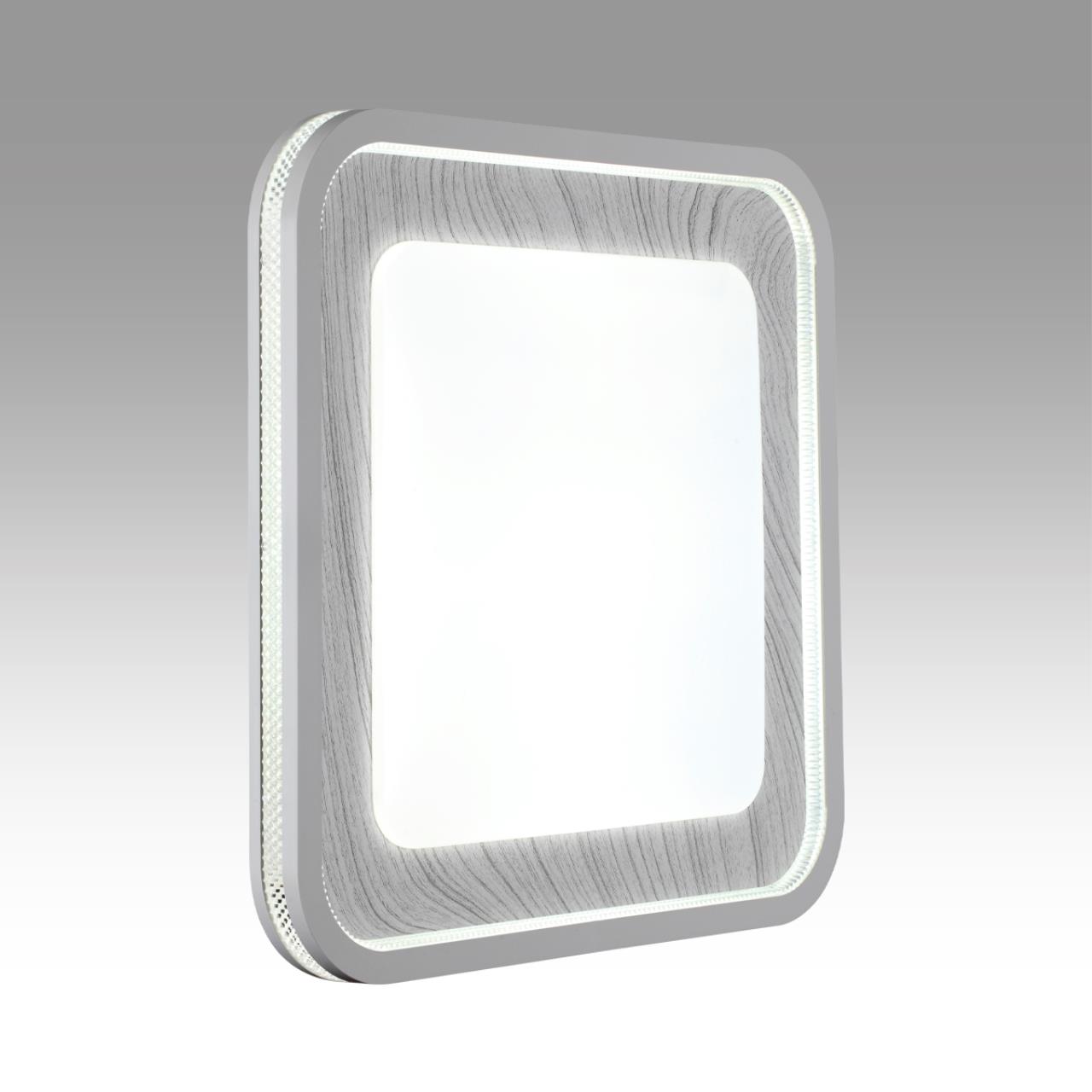 Светильник 50,7*50,7*7 см, LED 1*70W, 3000-6000 К, Sonex Mavi Wood 7682/EL, белый/светло-серый под дерево
