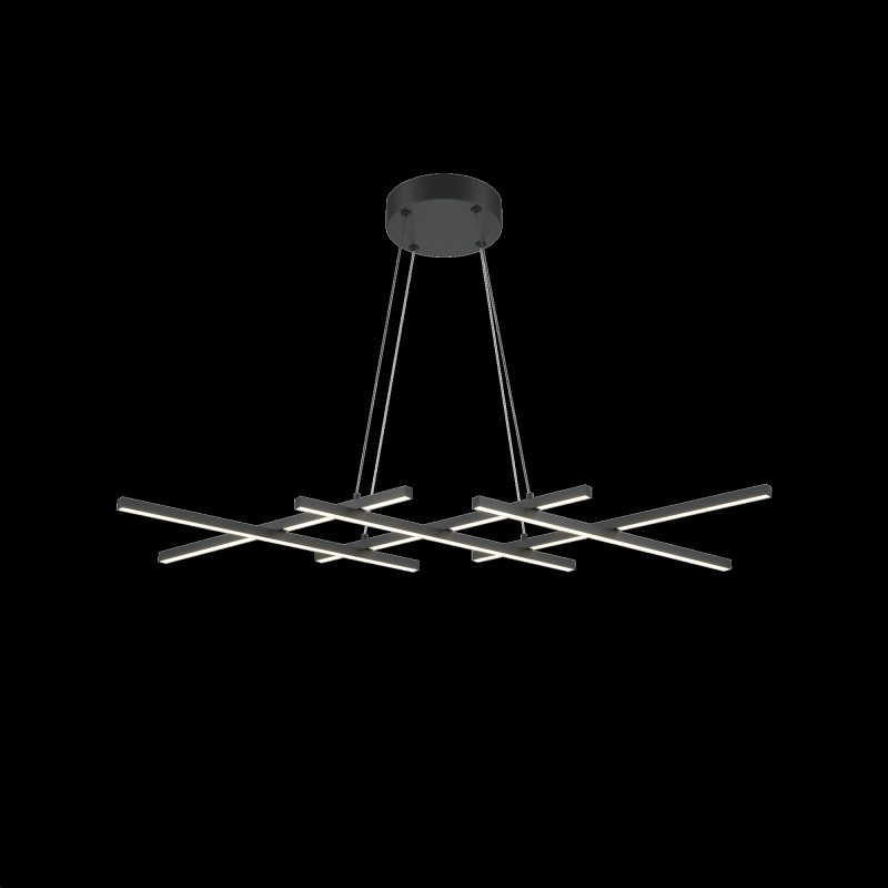 Подвесная люстра 103,5*30*307 см, LED, 40W, 4000К, Maytoni Halo MOD244PL-L50BK черный
