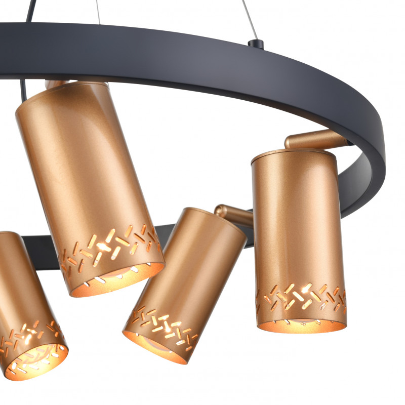 Подвесной светильник  50*90 см, 6*E14 черный Vele Luce Moto VL5784P06