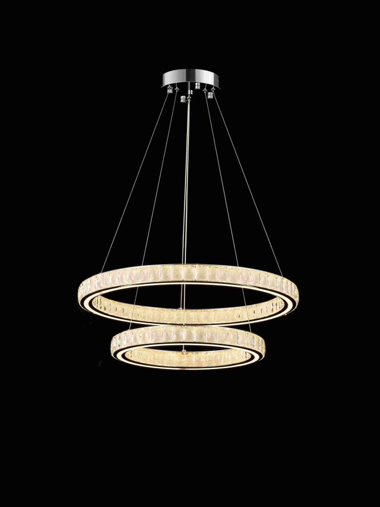 Люстра Ø600+ф400*H50 (1200) мм, Светодиодная плата LED*316W NewRgy CHROME(ХРОМ) A21-ф600+ф400*H50 CHROME