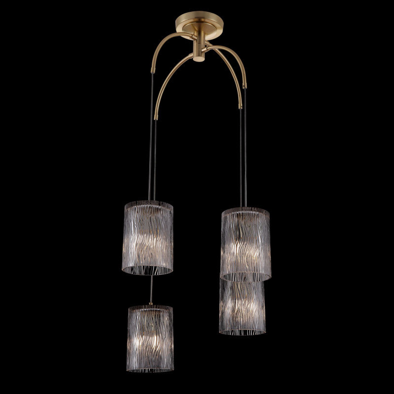 Подвесная люстра Maytoni Starfall MOD042PL-04BS, диаметр 49 см, латунь