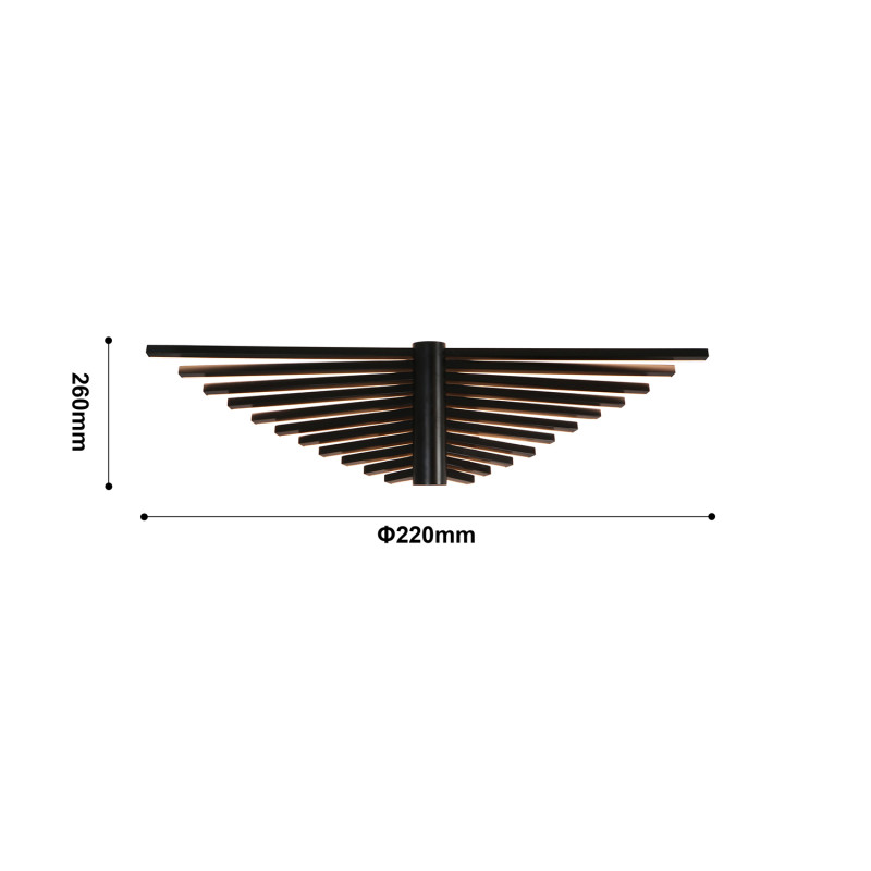 Бра 10*62,5*16,5 см, LED, 20W, 4000К, Favourite Vingar 4381-1W черный