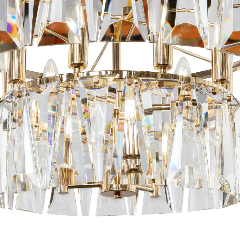 Подвесная люстра Maytoni Puntes MOD043PL-12G, диаметр 68 см, золото