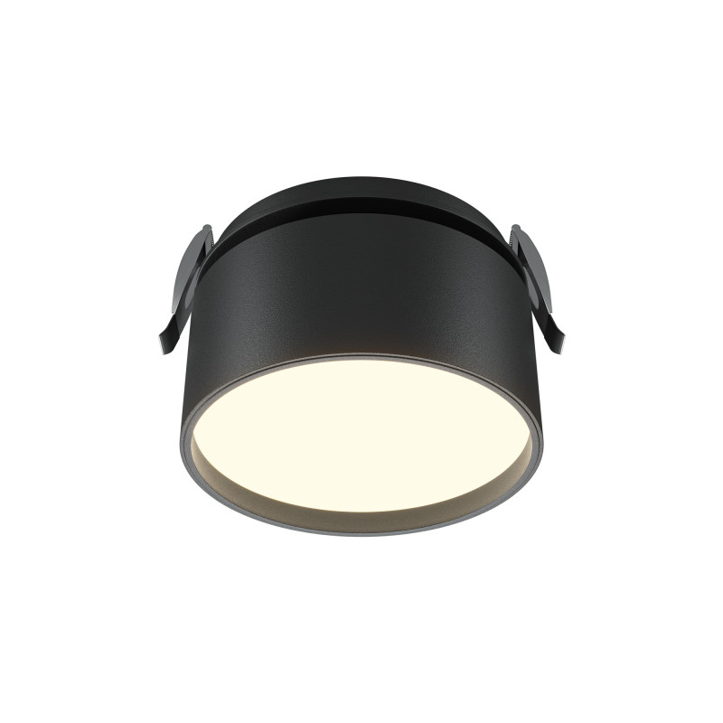 Встраиваемый светильник 8,5*8,5*6,6 см, LED, 12W, 3000К, Maytoni Technical ONDA DL024-12W3K-B черный