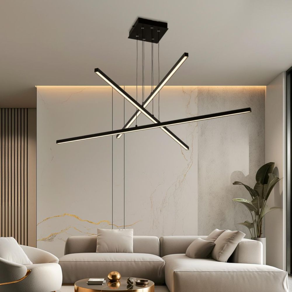 Подвесная люстра 120*125 см, 90W, 3000-6000K, Citilux Стиг CL203231 черный