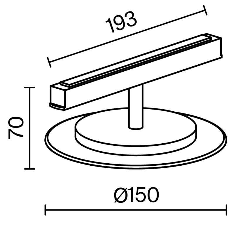Светильник на шине 15*15*7 см, LED, 5W, 3000К, Maytoni Technical Relax TR107-2-5W3K-BS латунный