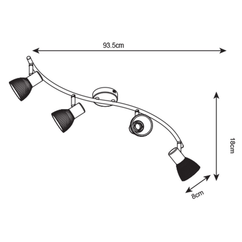 Спот Arte Lamp Parry A5062PL-4AB, античная бронза