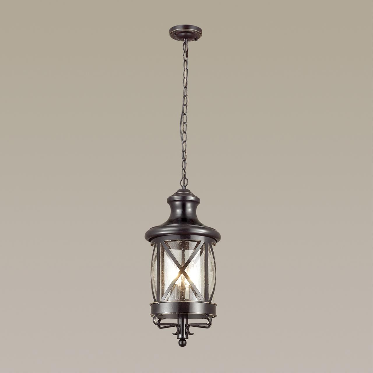Уличный подвесной светильник Odeon Light Sation 4045/3 черный/золотая патина