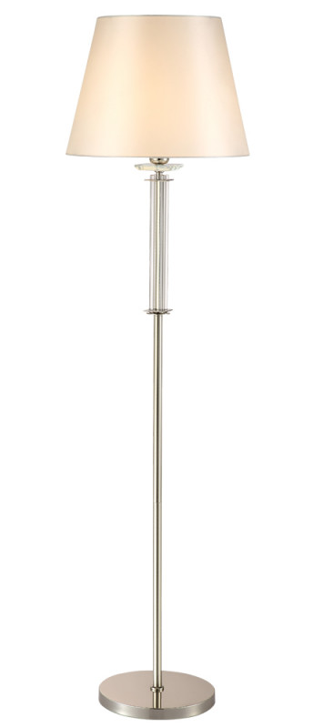 Торшер 38 см, Crystal Lux NICOLAS PT1 NICKEL/WHITE никель/прозрачный