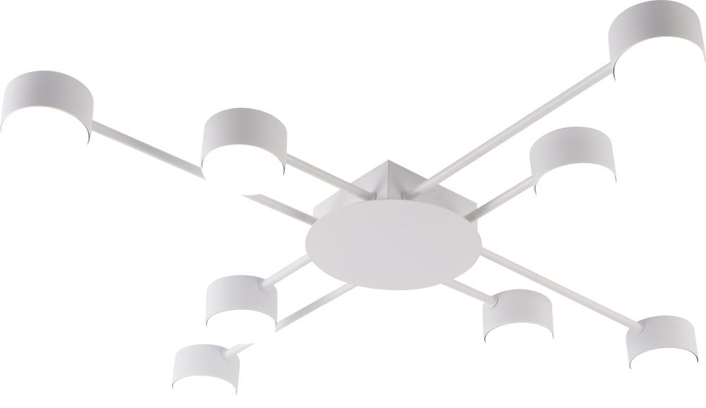Люстра L835 x W835 x H70, мм, 8*15W (120W), WT (Белый) Rilon GX3734-8 WT