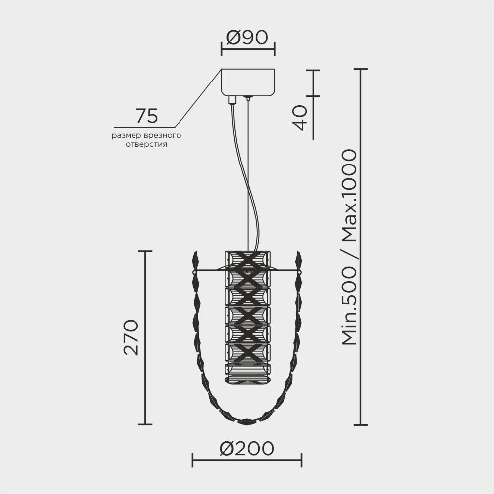 Подвесная люстра 20x20x50см, G9, 2xG9Вт, , Modelux ML.755.2 GD Золото