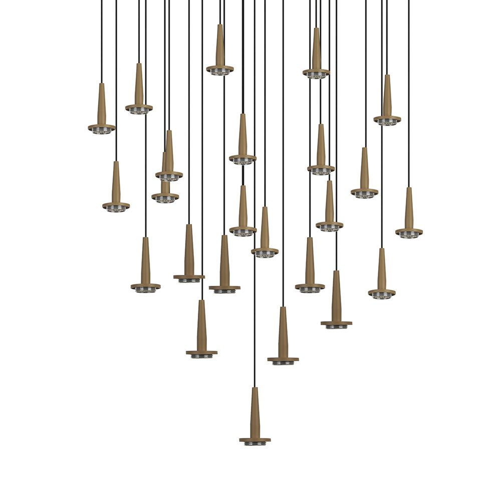 Люстра подвесная 75*200 см, вр  см, 24*LED*5W, 3000K, Mantra Andromeda MAN8937, золотой