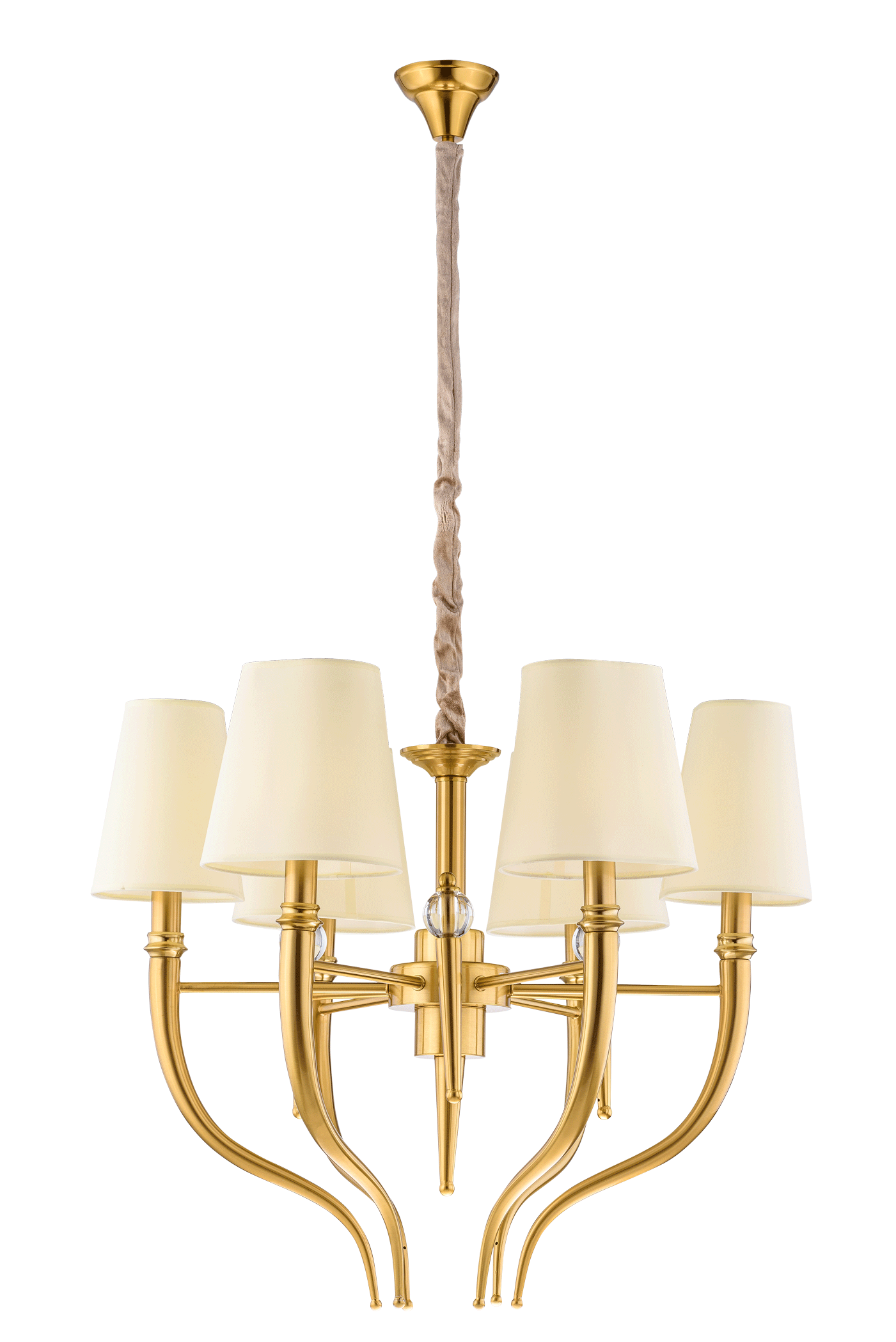 Люстра 700*550-1200, 6*E14, 40W NewRgy Модерн 8658/6LT BRASS, Бронза