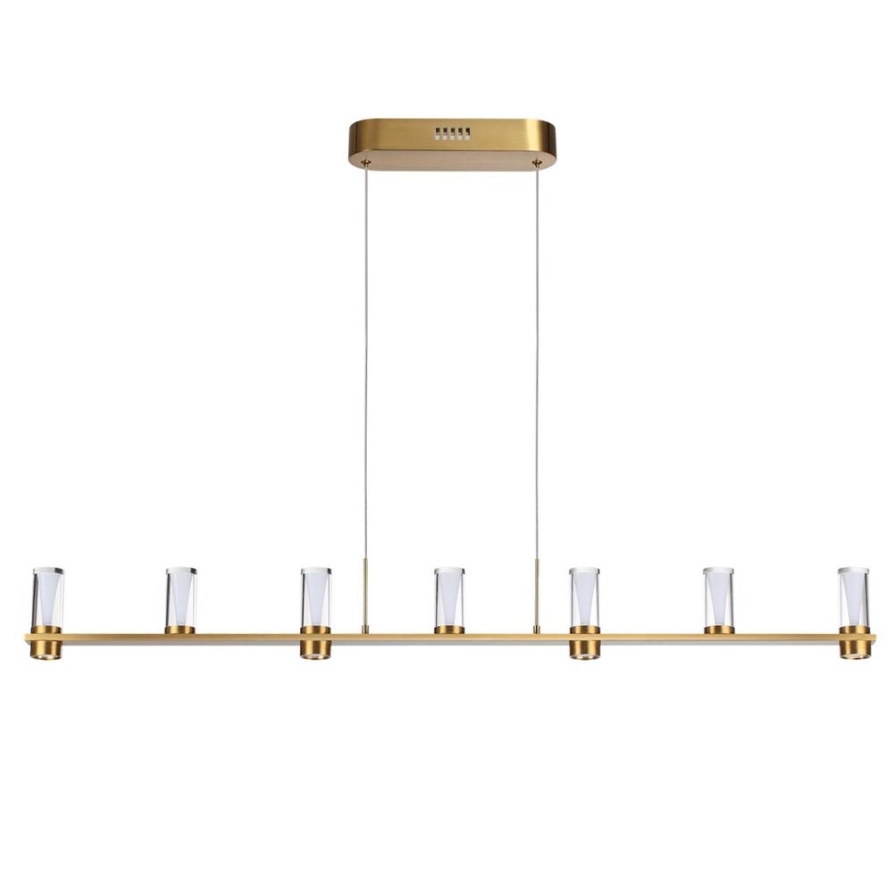 Подвесной светильник *5*200- см, 7*LED*40W, 3000K, Odeon Light Defance 7144/45L, бронзовый