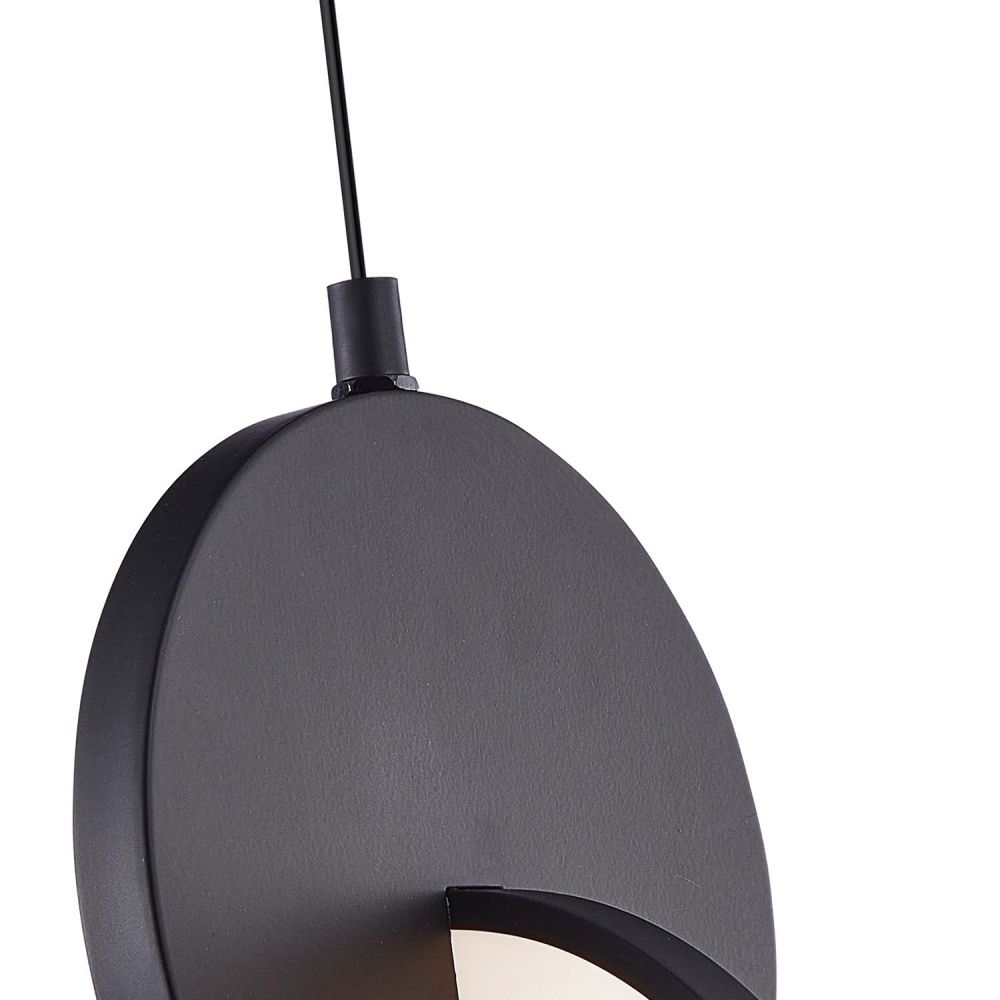 Подвес 17*40,5-198 см, 1*LED, 7W, 3000K, F-Promo Grahan 4606-1P, черный матовый