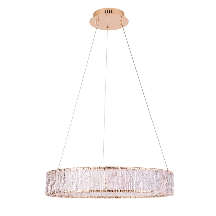 Подвесная люстра 60 см, 32W, 3000K, Divinare TERESA 1134/17 SP-32, латунь