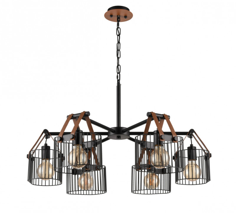 Подвесная люстра  77*128 см, 6*E27 черный Vele Luce Drago VL6332P06