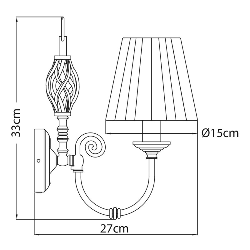 Светильник бра Arte Lamp A8390AP-1AB Zanzibar бронза