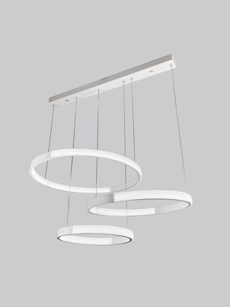 Светильник подвесной SAPFIR (2202-3-750WH) SPF-8719 БЕЛЫЙ  D720*500/H1000/3/LED/2*75W без ПДУ TERRA 24-12