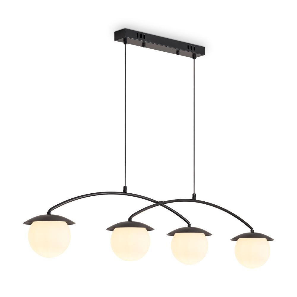 Подвесной светильник 106*13*35-120 см, 4*E14*60W, Freya  FR5520PL-04B, Черный