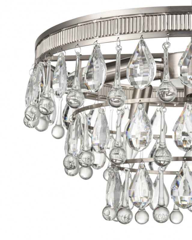Подвесная люстра  50*130 см, 6*E14 сатин никель Vele Luce Augostina VL3253P06