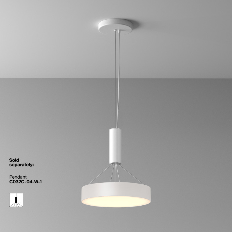 Светильник 30 см, 36W, 3000К Maytoni Zon C032CL-36W3K-RD-W белый