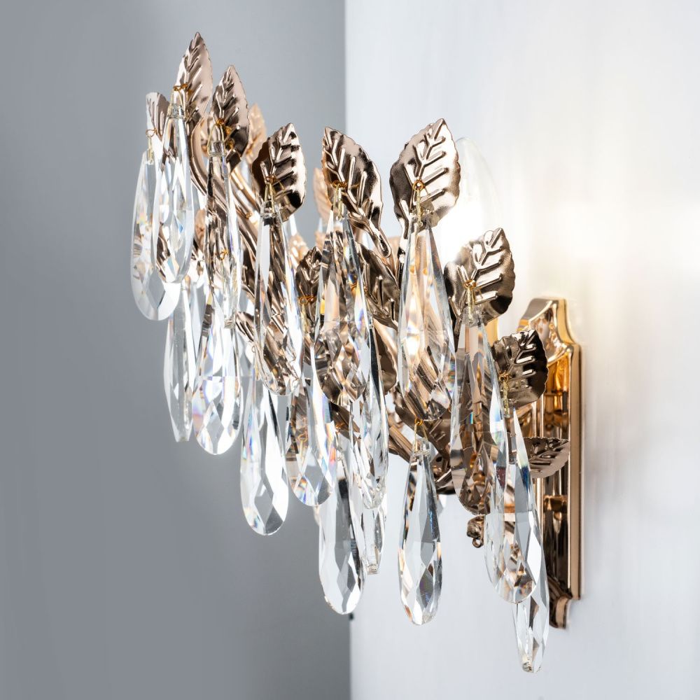 Настенный светильник 30*3*60 см, 2*Е14 MODELUX ML.6747.02 GD золото