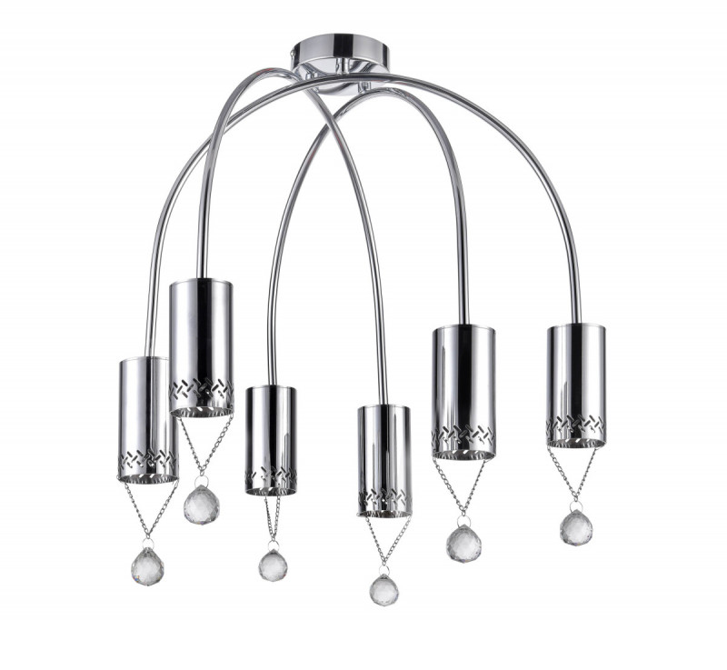 Потолочная люстра  50*51 см, 6*G9 хром Vele Luce Pioggia VL4283L06