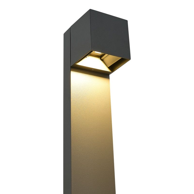 Садово-парковый светильник 15,8*13,9*80 см, *LED*12W, 3000K, ST-Luce BRIK SL9513.705.01, серый