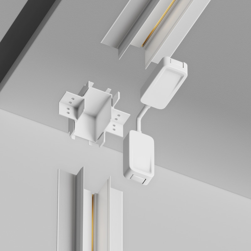 Комплектующие для встраиваемой трековой системы Maytoni Technical Magnetic track system Radity TRA084CT-12W белый