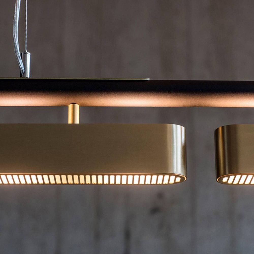Светильник подвесной 140*14-180 см, 3*LED*10W, 3000-6000K, Lightera Huron LE118L-3G SMART, Черный