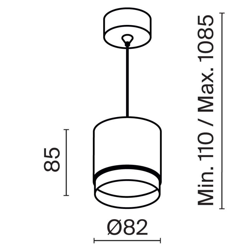 Подвесной светильник 8,2*11*108,5 см, 1 GX53*15W Polar P088PL-GX53-W Maytoni Pendant, Белый