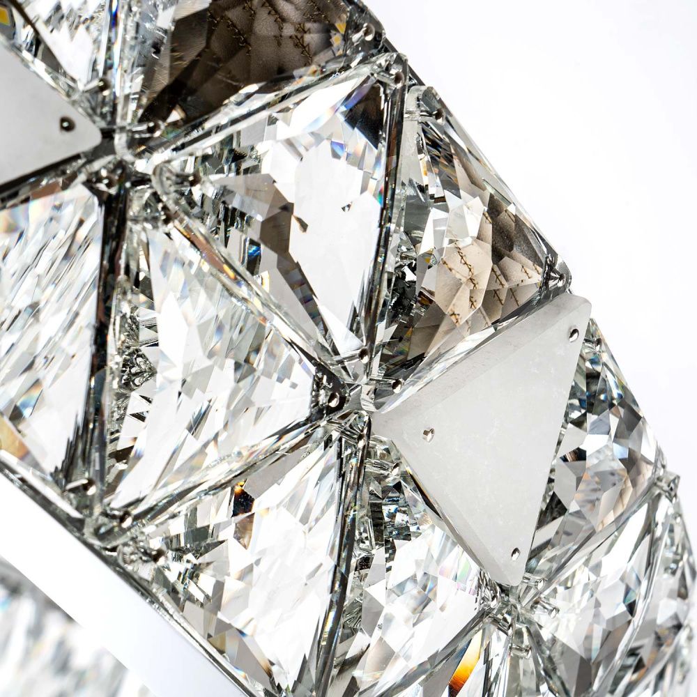 Подвесная люстра 80x50см, LED, 43Вт, 3000 / 6000K, Modelux ML.6982.800P CR Хром