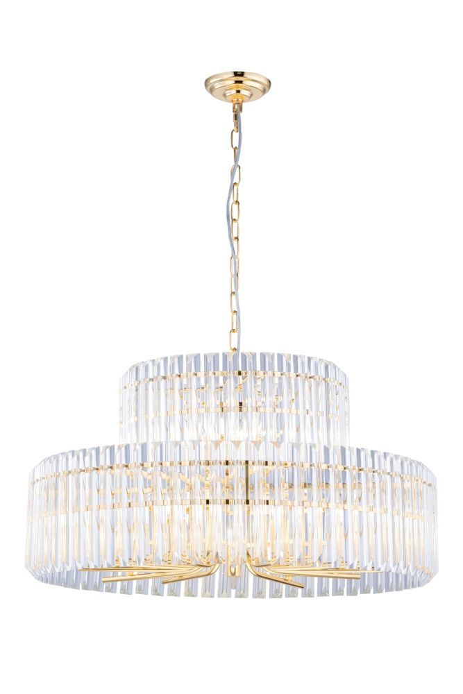 Люстра Ø800 x H430 (1200), мм, 18 x 40W (720W), H GOLD (Золото) NewRgy L3-ф800 H GOLD