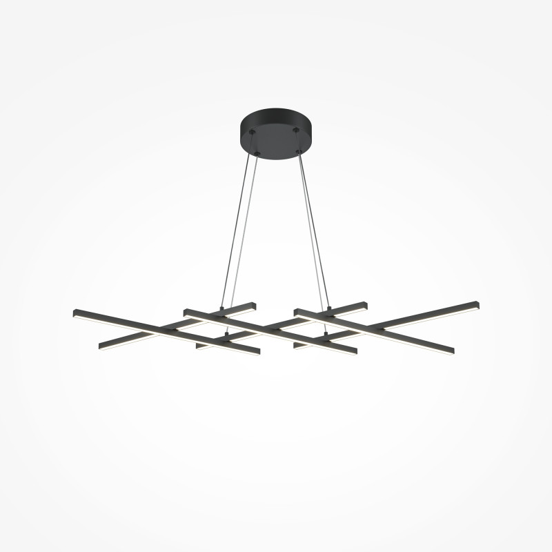 Подвесная люстра 103,5*30*307 см, LED, 40W, 4000К, Maytoni Halo MOD244PL-L50BK черный