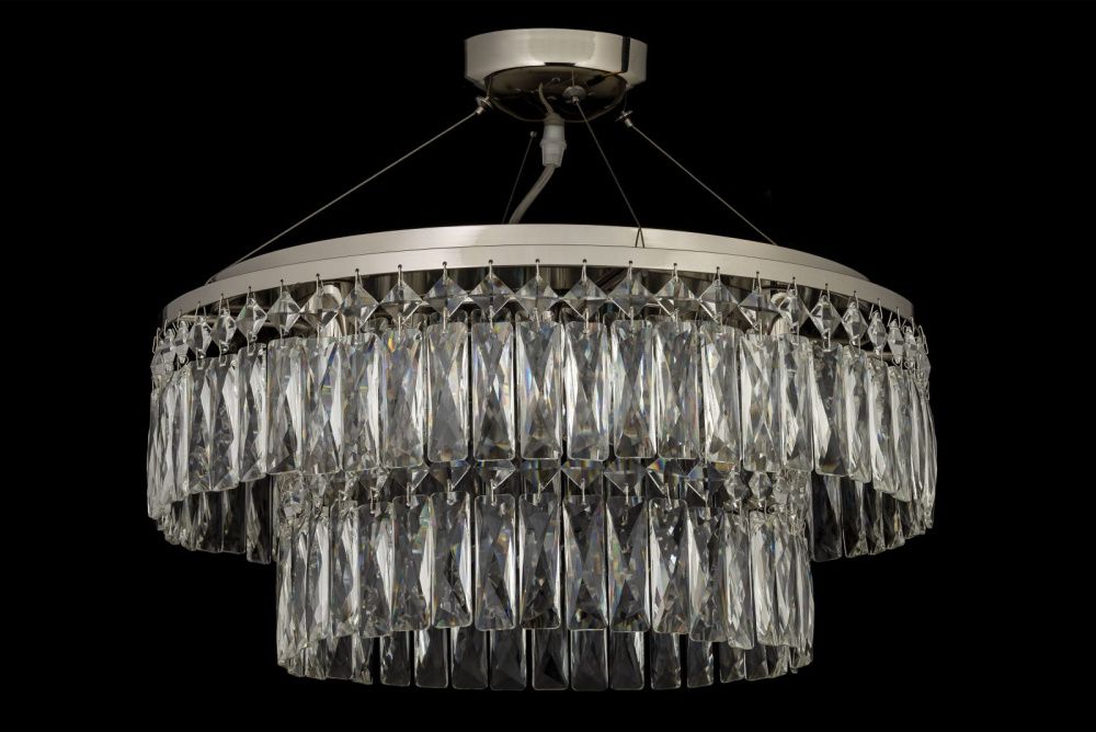 Люстра подвесная *50*22 см, 8*G9*40W, Arti Lampadari Acquaro Acquaro E 1.5.D50.100 NP, никель