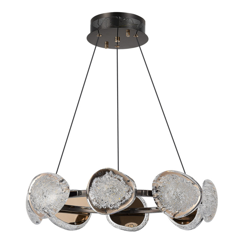 Подвесная люстра 55*200 см, LED, 64W, 4000К, ST-Luce ENIGMA SL6018.203.64 черный