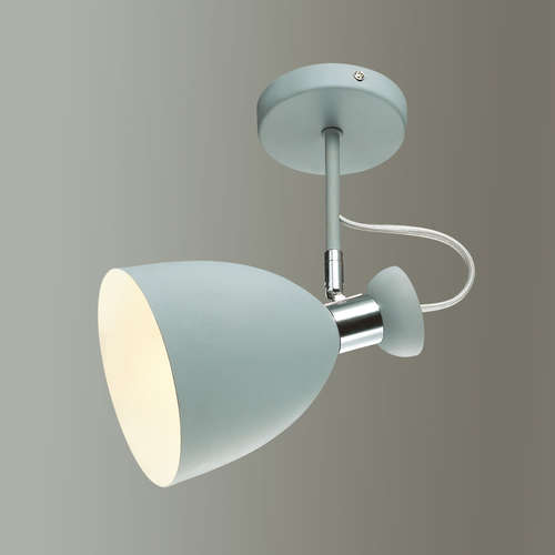 Спот Lumion Kizzy 3735/1W Серый/хром, диаметр 14 см