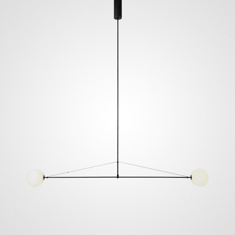 Подвесной светильник LINES H 180*180*15 см, 2*G4*20W, ImperiumLoft LINES-09, Чёрный
