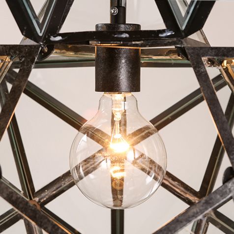 Люстра Black Star Clear Glass 35 см 35*35*37 см, 1*E27*60W, ImperiumLoft 101314-26, Чёрный