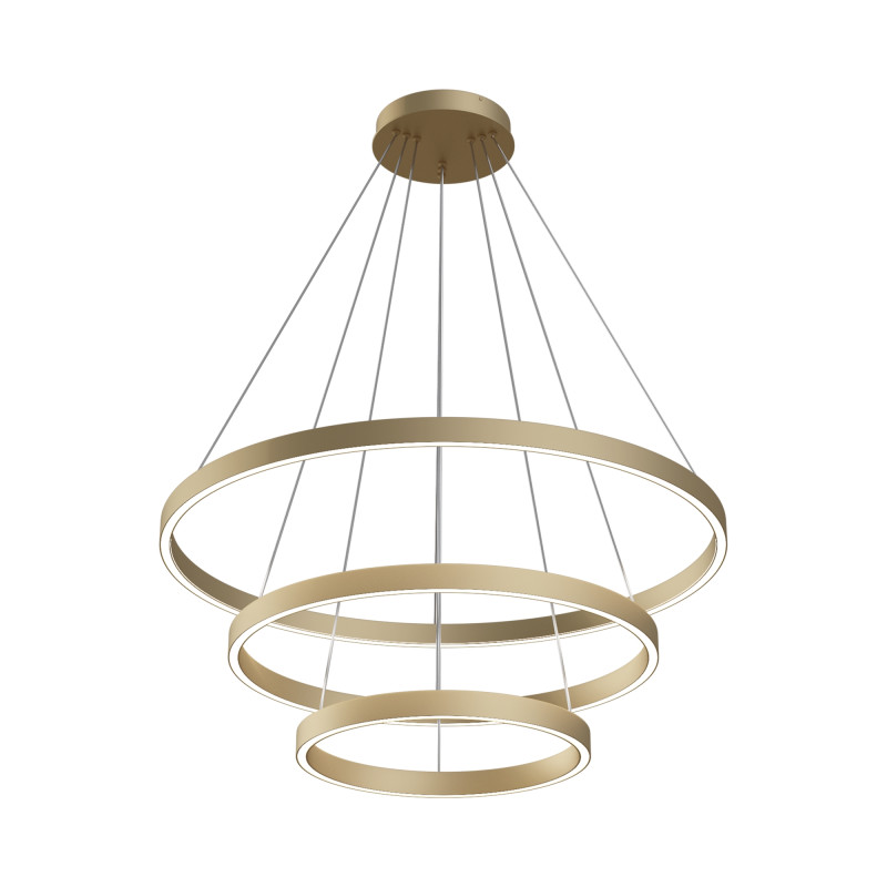 Подвесная люстра 80*140,5 см, LED, 108W, 2600К-3500К, Maytoni Rim MOD058PL-L100BSK латунный