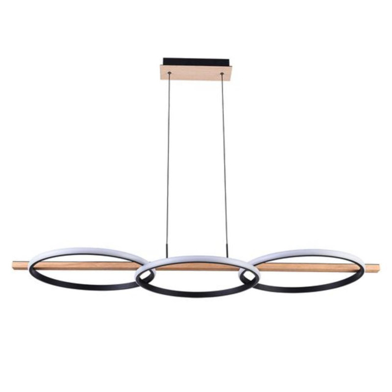Подвесная люстра 120 см, 44W, 2700-6000K, Arte Lamp FLUIDO A3913SP-24BK, черный-дерево
