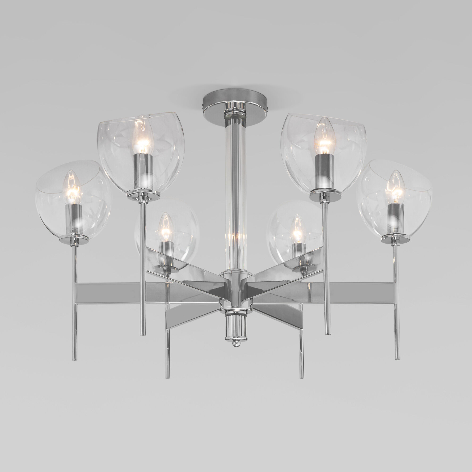 Умный потолочный светильник Eurosvet Arrista 60130/6 хром Smart