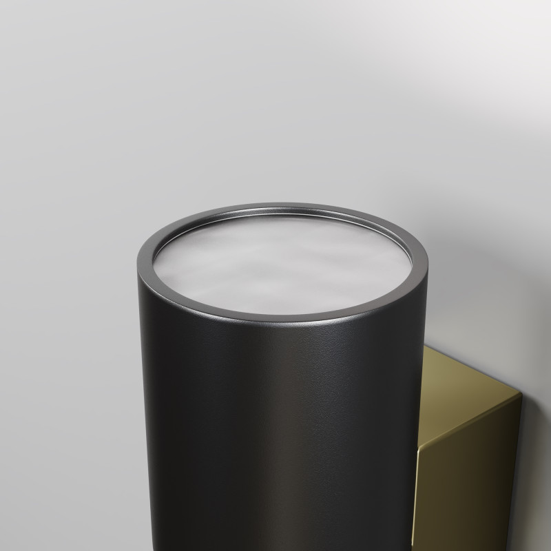 Светильник настенный 6,4*6,4*18 см, 2*GU10, 100W, Maytoni Bowery O582WL-02B латунный