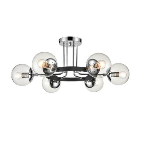 Потолочная люстра  71*27 см, 6*E14 хром Vele Luce Intenso VL1413L06