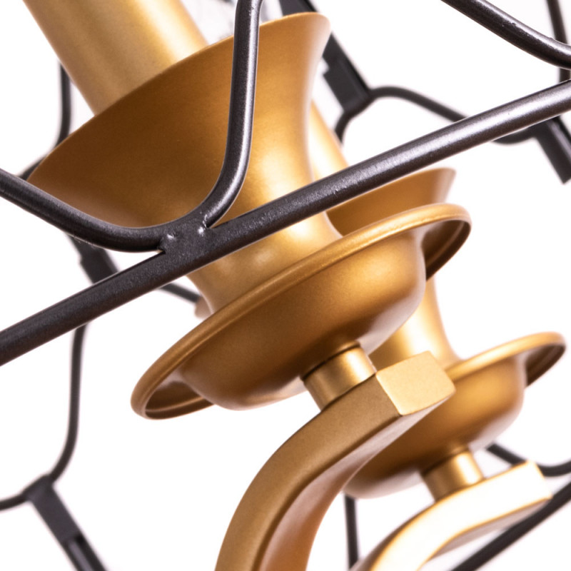 Подвесная люстра, 52 см, черный-золото, Divinare Dunkan 2021/04 LM-5