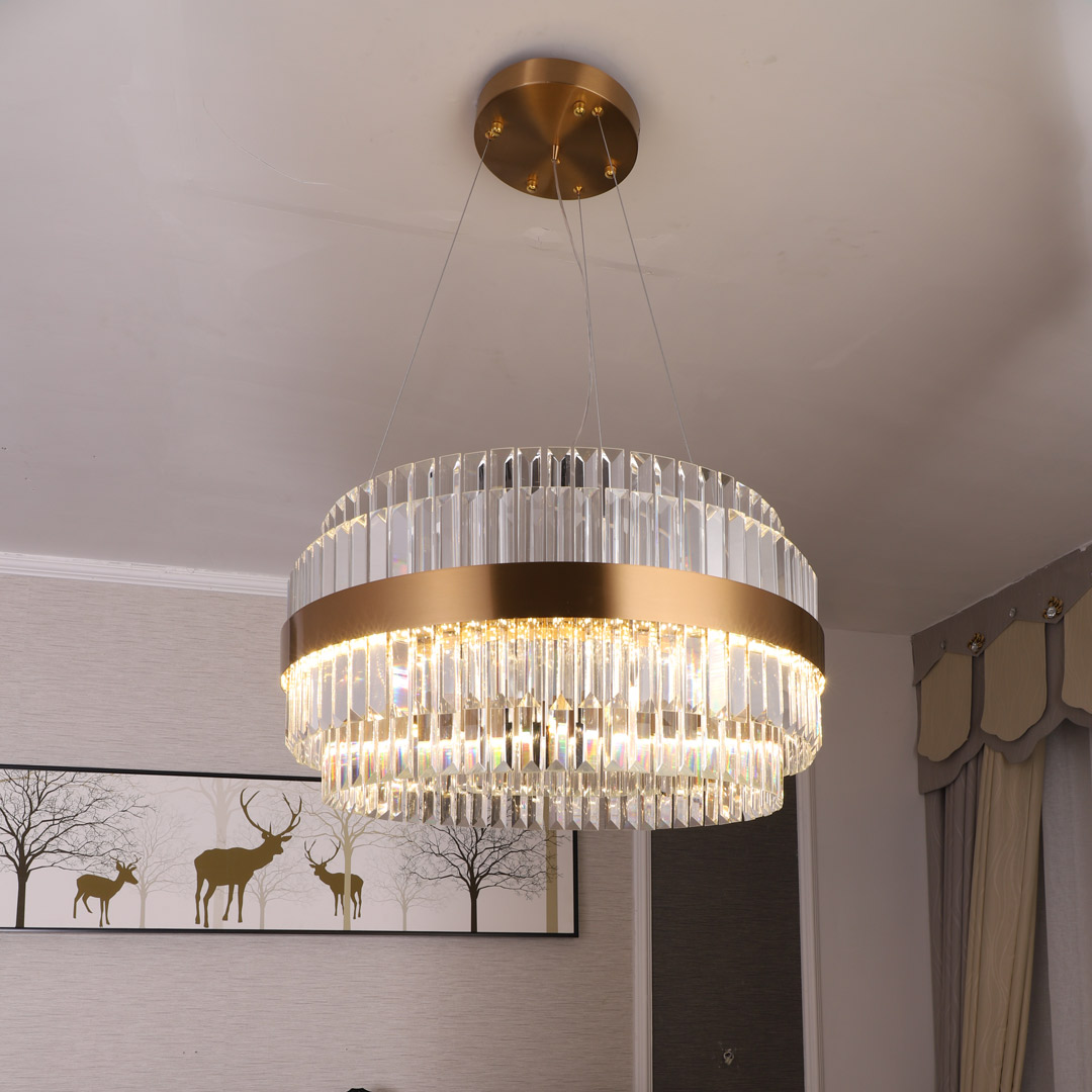 Люстра подвесная 60*35 см 1*LED 62W 3000K латунь классическая Cloyd Brotigan 10771
