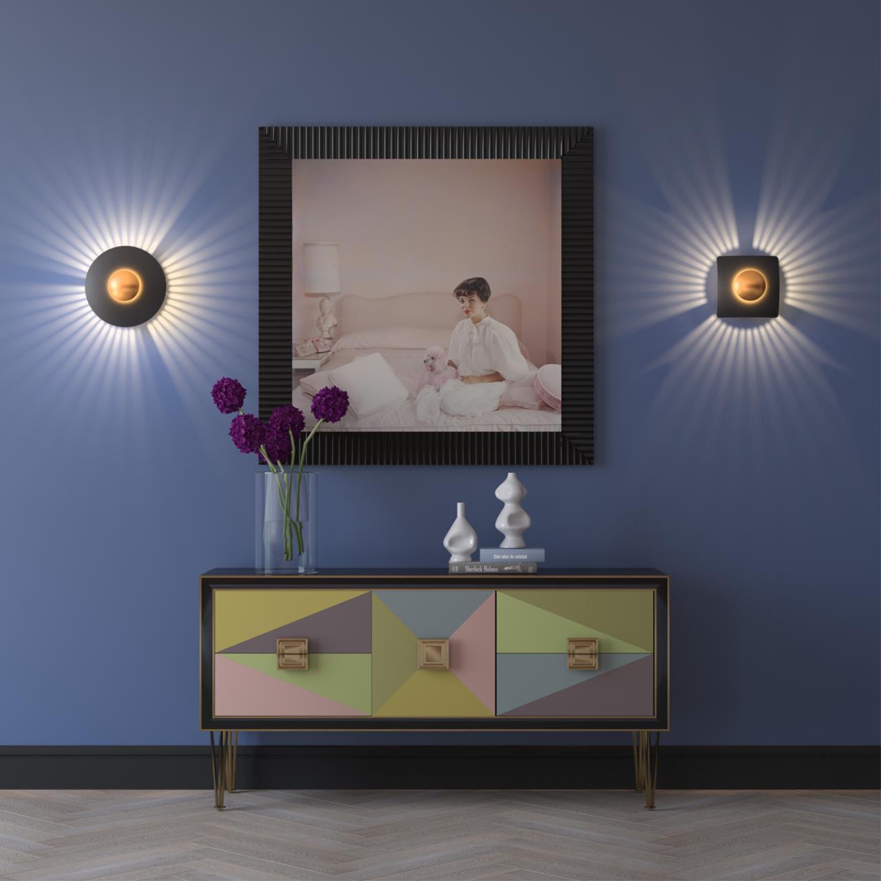 Бра 28 см, 13W, 3000K Odeon Light Adamas 4223/13WL черный-золото