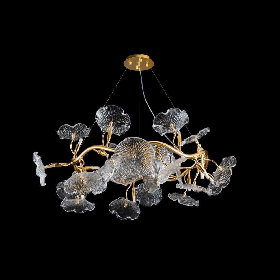 Подвесной светильник 80*55-155 см, 18*G9*360W, iLamp Savage 9070-D800 GD, Золото